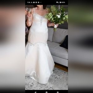 Swarovski Crystal Satin Maggie Sottoro Latoya wedding dress